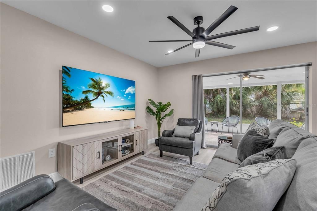 Interior, Living room, Recessed Lighting
