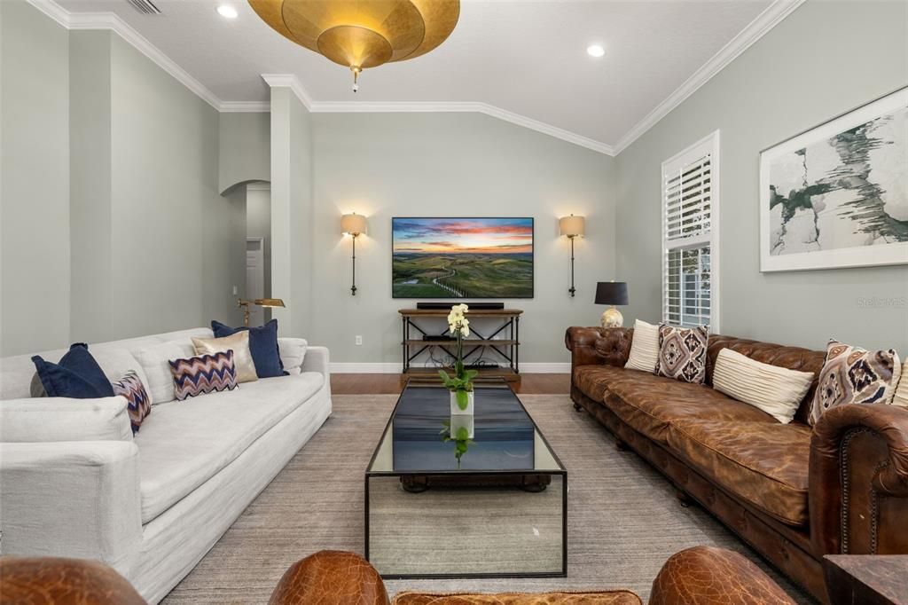 Interior, Living room, Recessed Lighting