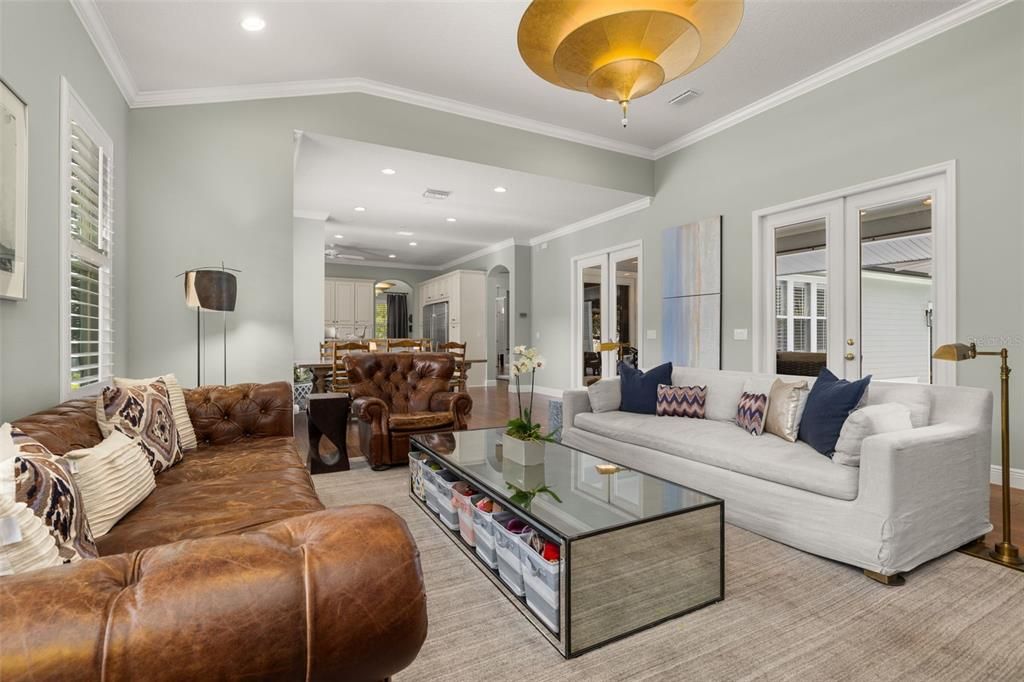 Interior, Living room, Recessed Lighting