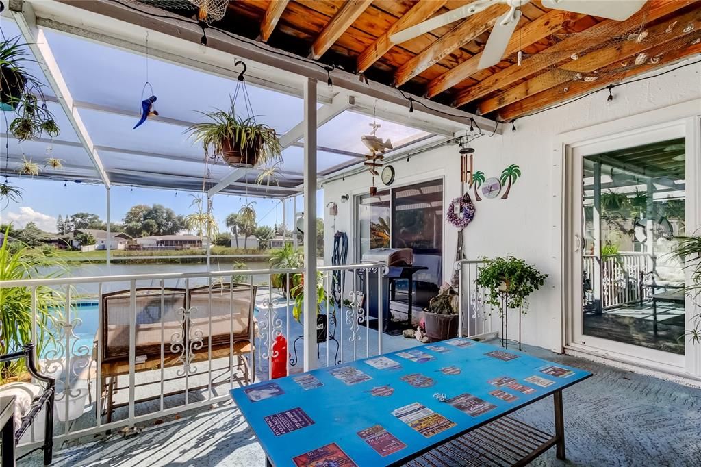 Interior, Sun Room, Water, Wooden Beams, Wooden Ceilings