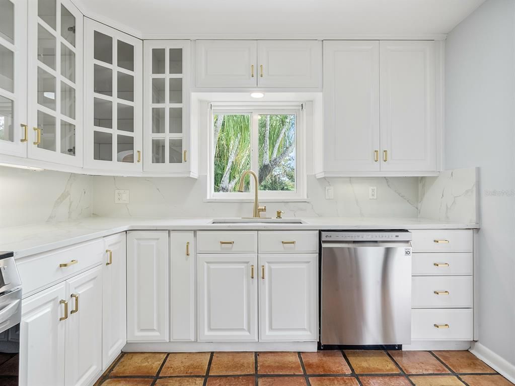 Interior, Kitchen, Marble Walls, Stainless Steel Appliances