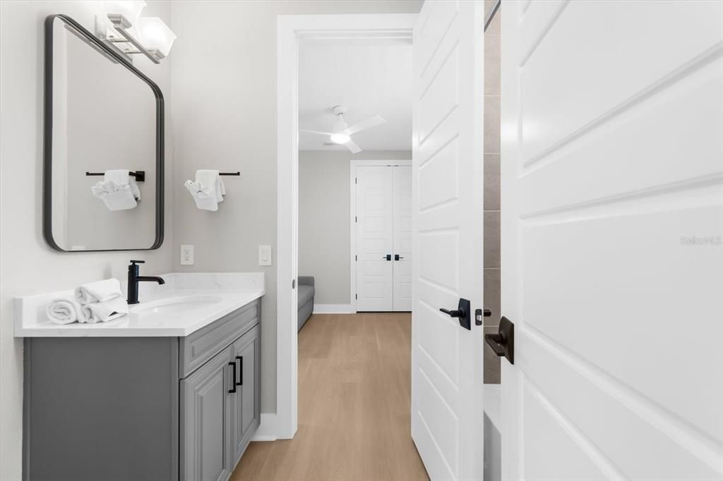 Bathroom, Interior, Wood Texture Flooring