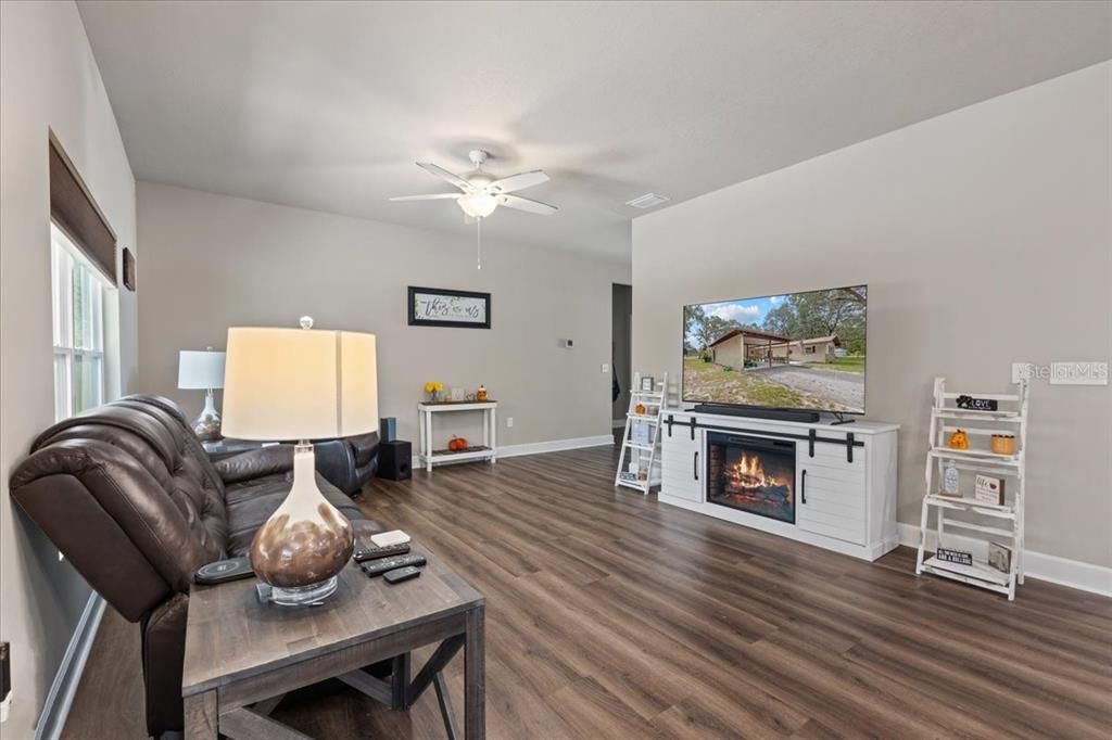 Fireplace, Interior, Wood Texture Flooring