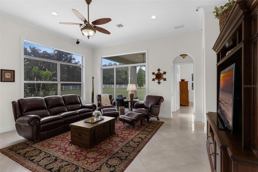 Interior, Living room, Recessed Lighting