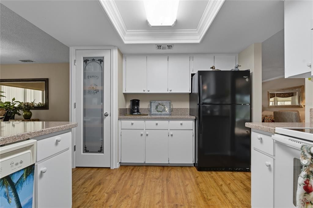 Interior, Kitchen, Wood Texture Flooring