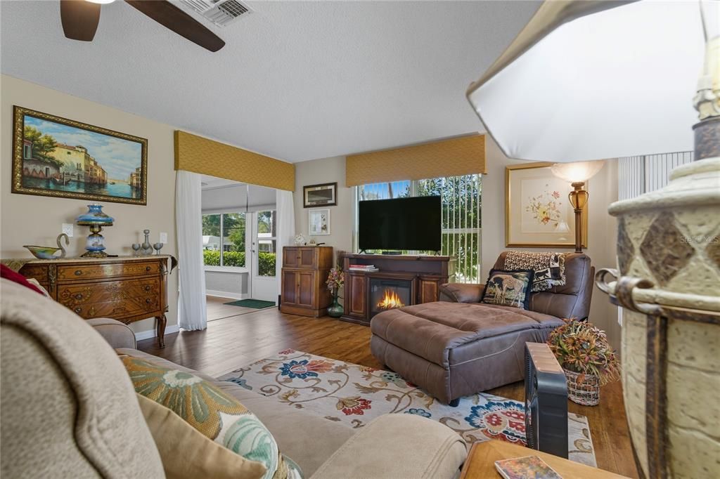 Fireplace, Interior, Living room, Wood Texture Flooring