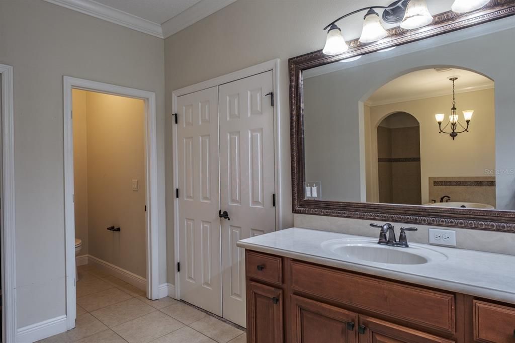 Bathroom, Chandelier, Interior