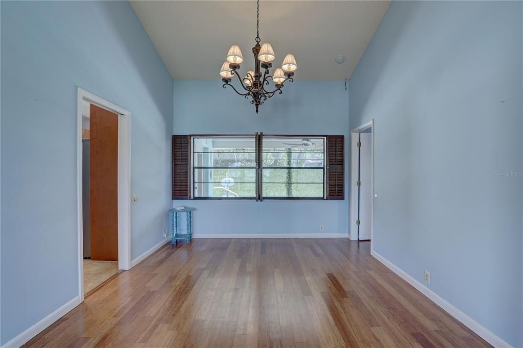 Chandelier, Empty room, Interior, Wood Texture Flooring