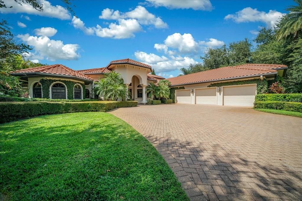 Attached, Backyard, Exterior, Facade, Mediterranean