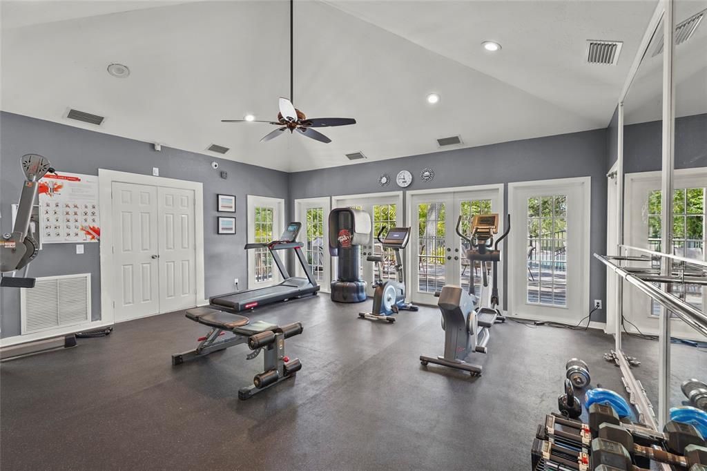 Fitness Equipment, Interior, Recessed Lighting