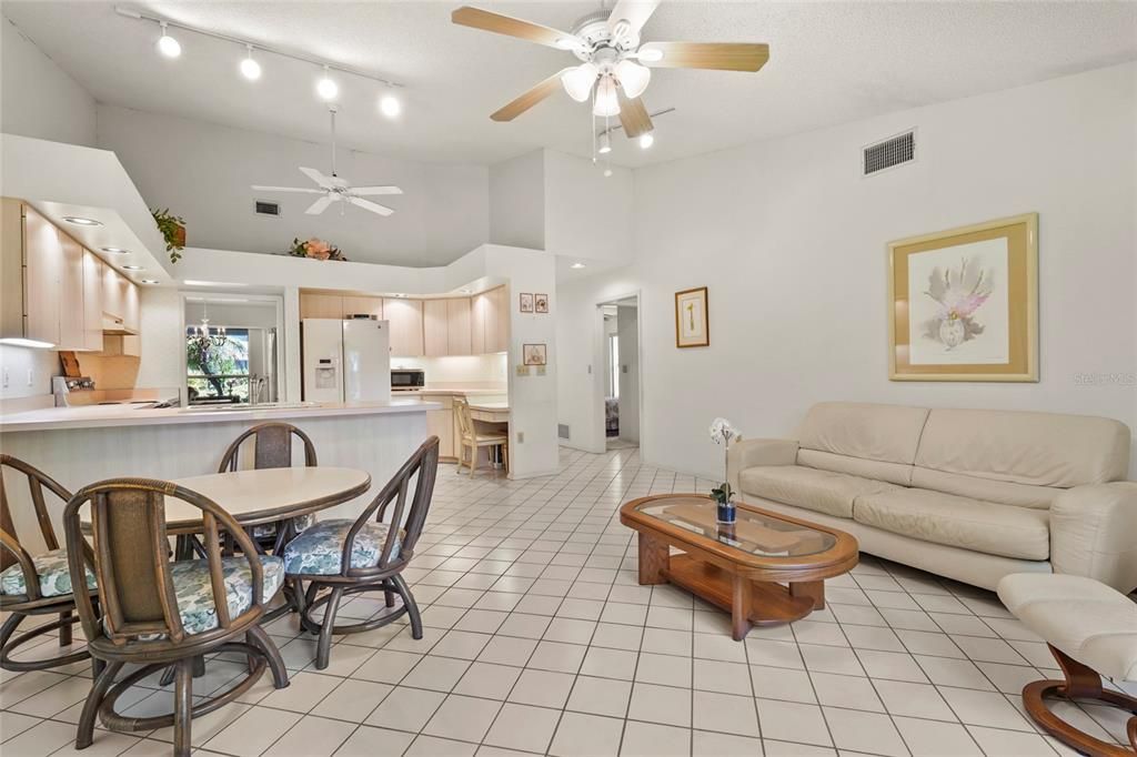 Dining room, Interior, Kitchen, Living room, Recessed Lighting, Stainless Steel Appliances