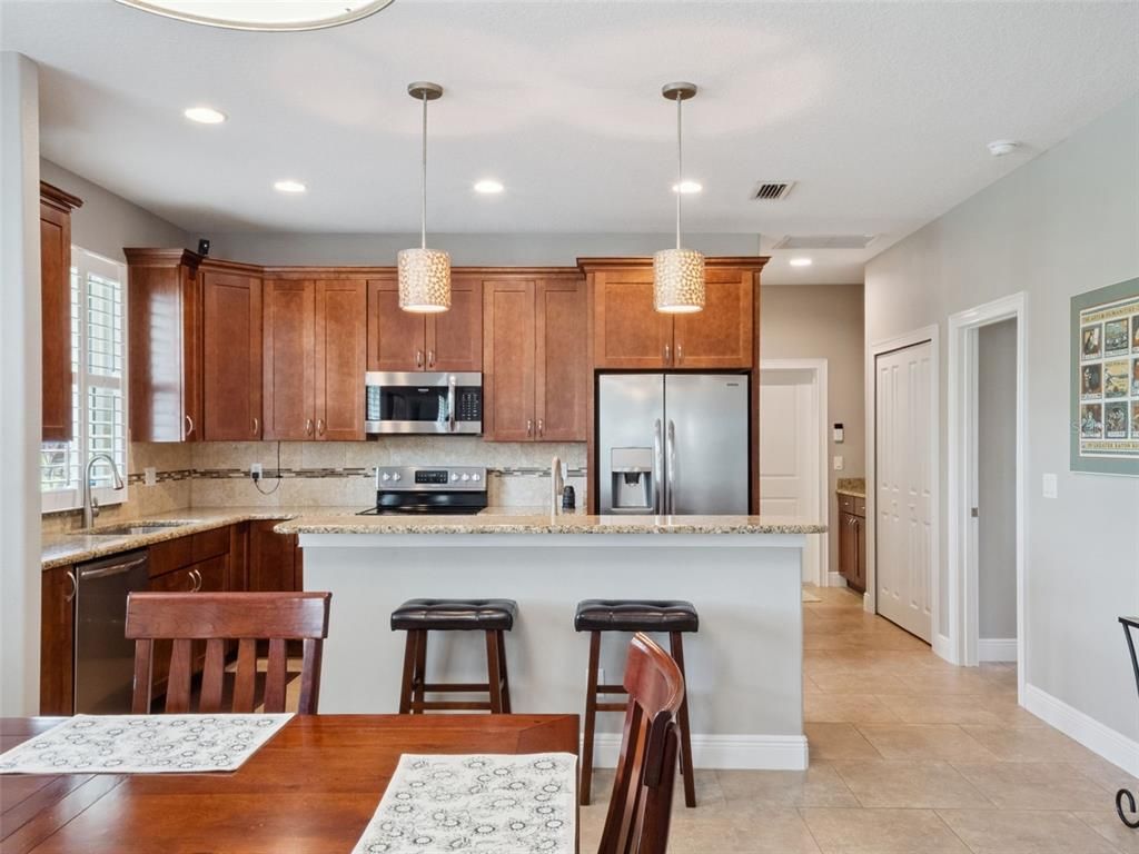 Interior, Kitchen, Pendant Lights, Recessed Lighting, Stainless Steel Appliances