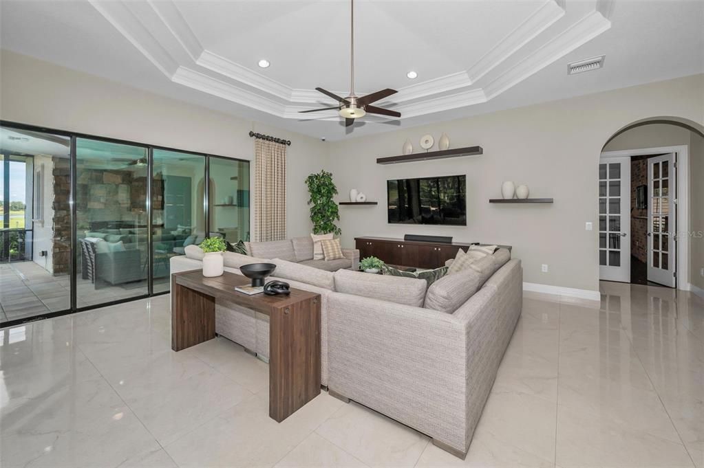 Interior, Living room, Recessed Lighting