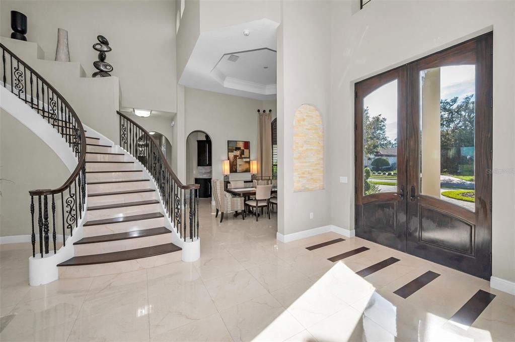 Dining room, Interior, Marble