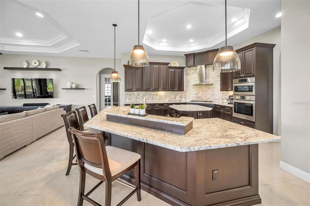 Interior, Kitchen, Living room, Pendant Lights, Recessed Lighting, Stainless Steel Appliances