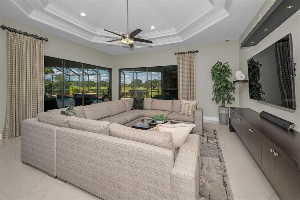 Interior, Living room, Recessed Lighting