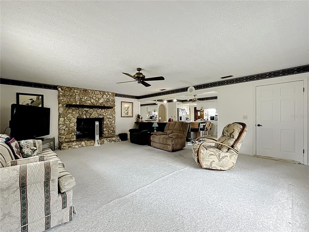 Fireplace, Interior, Living room, Stone Walls