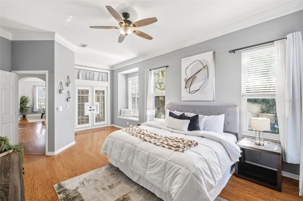 Bedroom, Interior, Wood Texture Flooring