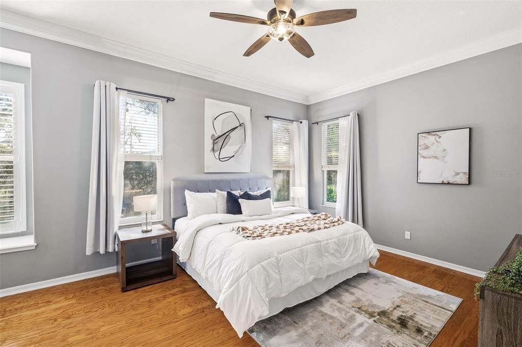 Bedroom, Interior, Wood Texture Flooring