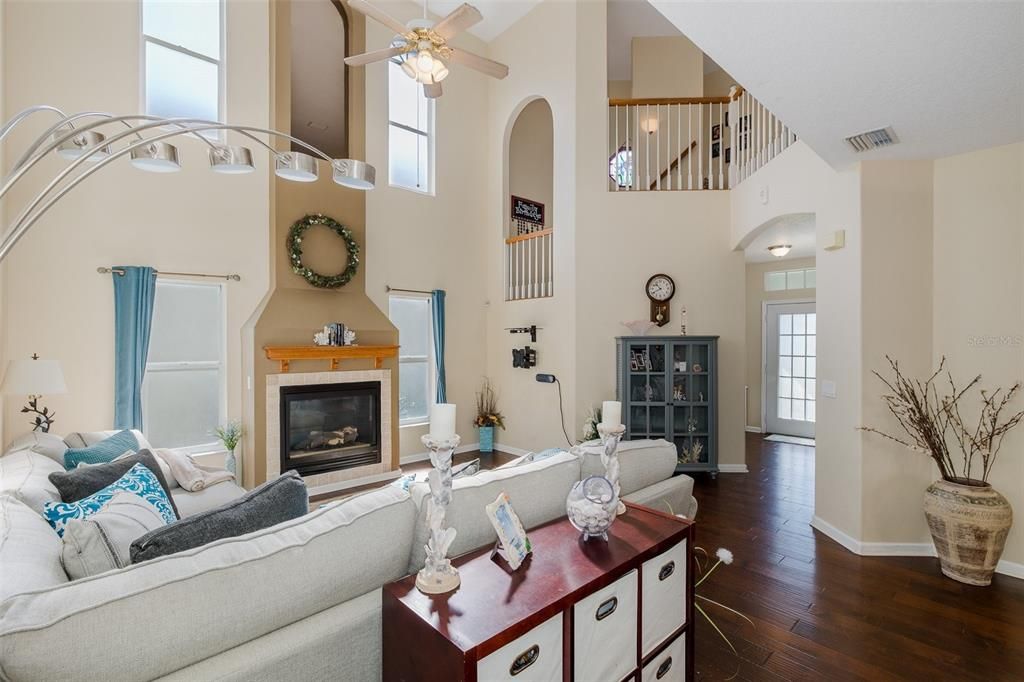 Fireplace, Interior, Living room, Wood Texture Flooring
