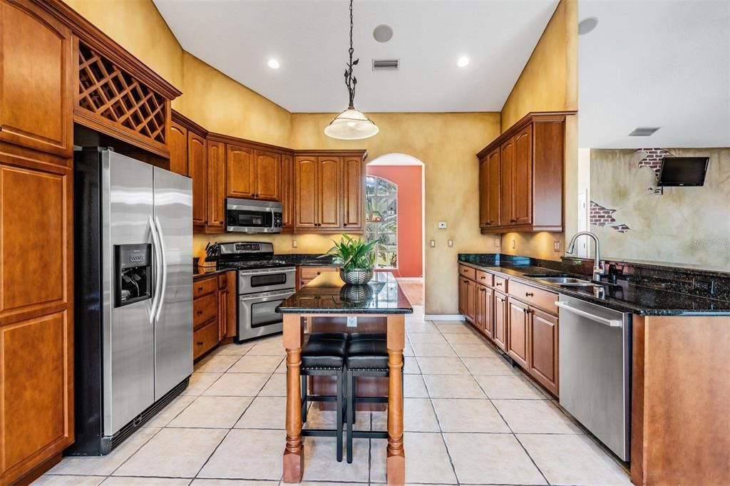Interior, Kitchen, Pendant Lights, Recessed Lighting, Stainless Steel Appliances