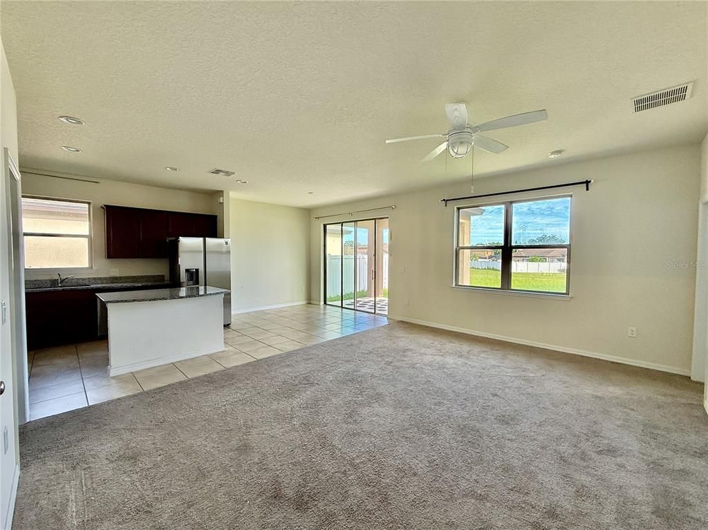 Empty room, Interior, Kitchen, Recessed Lighting