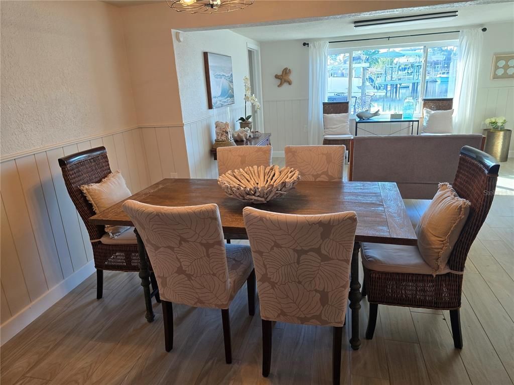 Dining room, Interior, Wood Texture Flooring