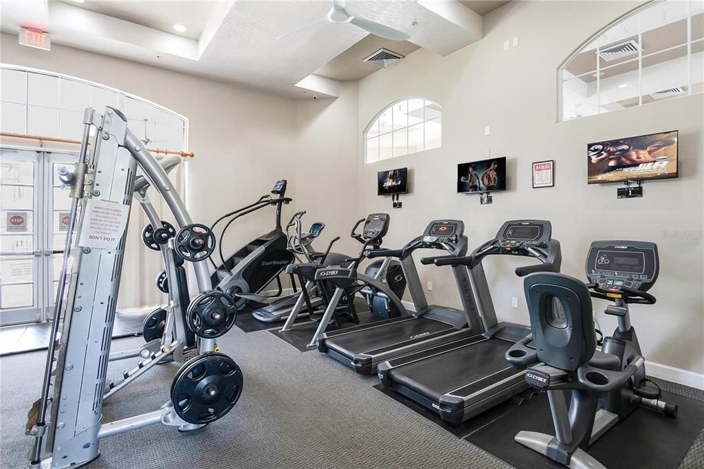 Fitness Equipment, Gym, Interior, Recessed Lighting