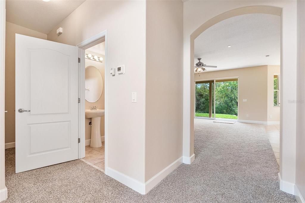 Bathroom, Empty room, Interior, Recessed Lighting