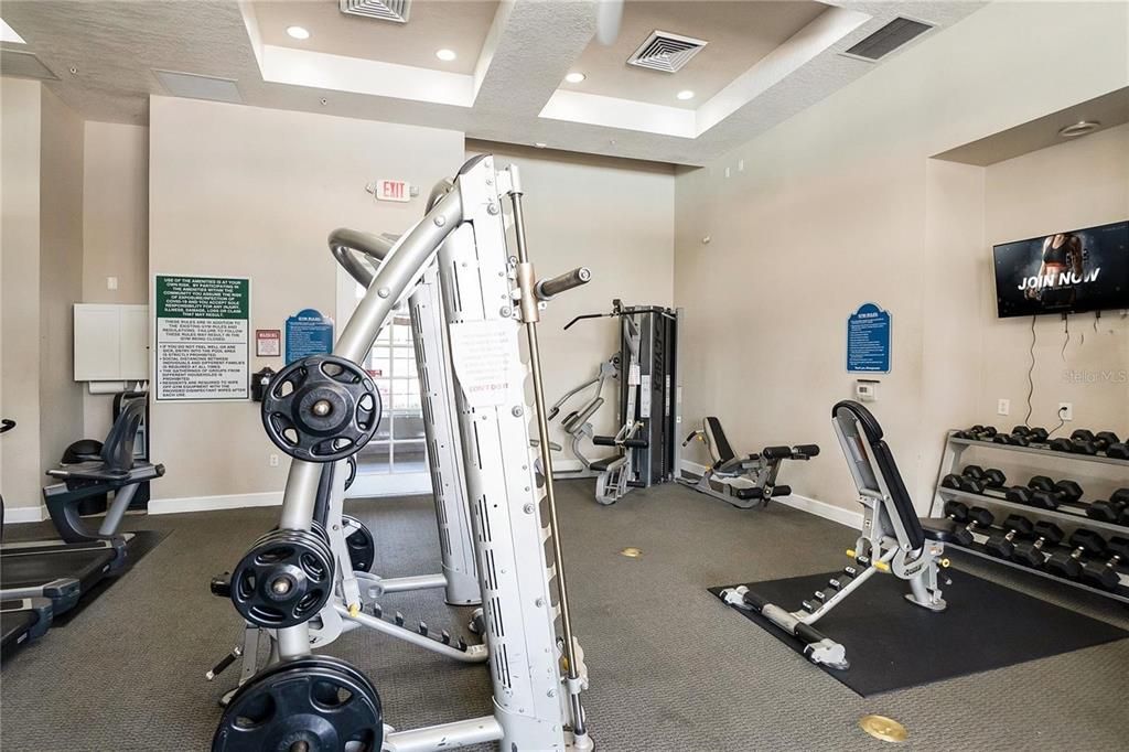 Fitness Equipment, Interior, Recessed Lighting