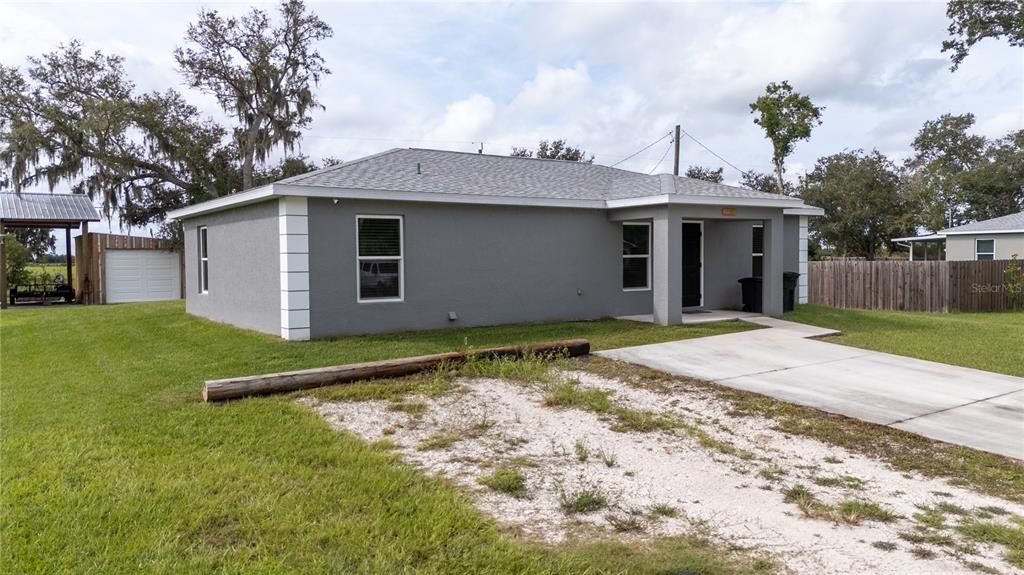 Backyard, Detached Garage, Exterior