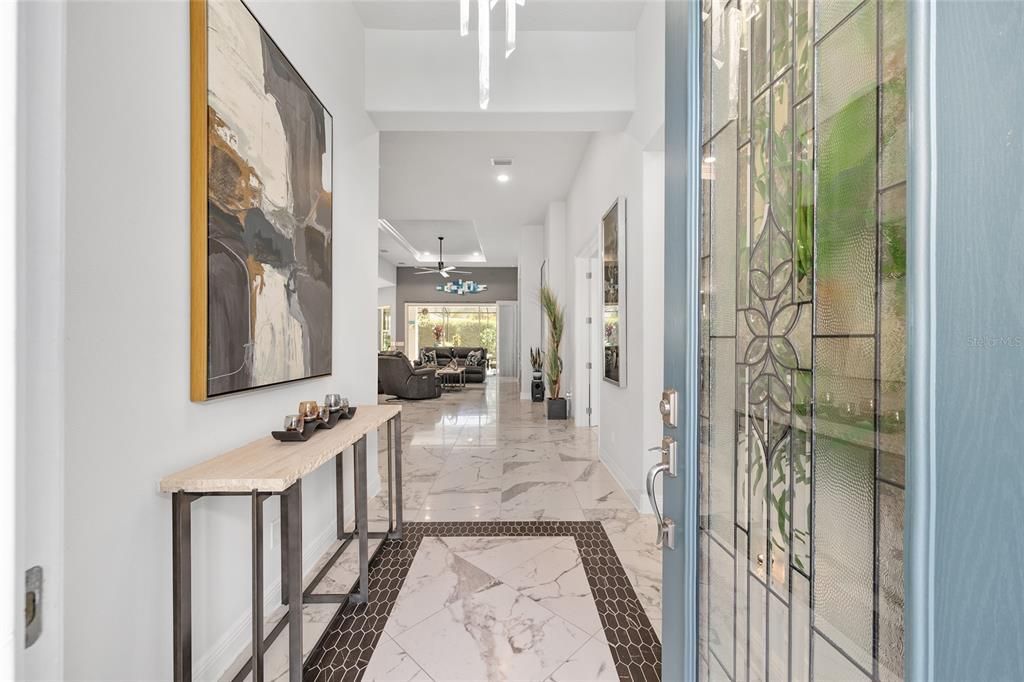 Interior, Marble, Recessed Lighting