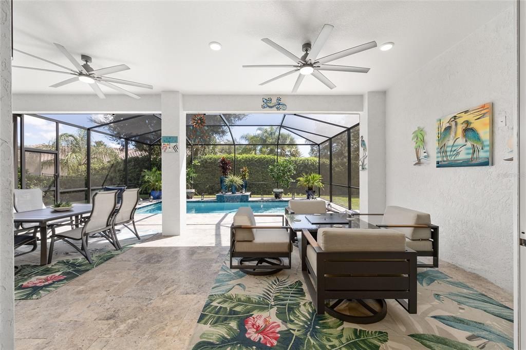 Dining room, Glass Ceilings, Interior, Pool, Recessed Lighting, Sun Room