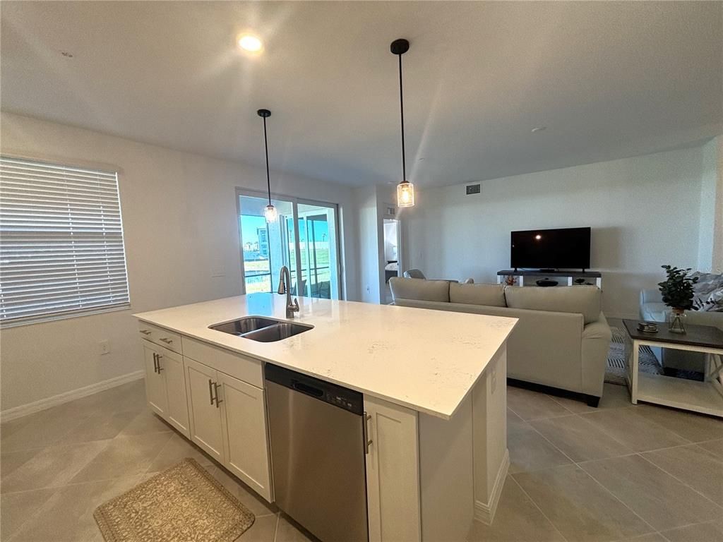 Interior, Kitchen, Living room, Pendant Lights, Recessed Lighting