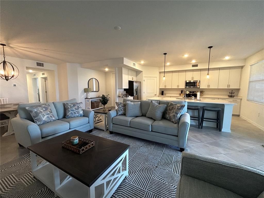 Dining room, Interior, Kitchen, Living room, Pendant Lights, Recessed Lighting