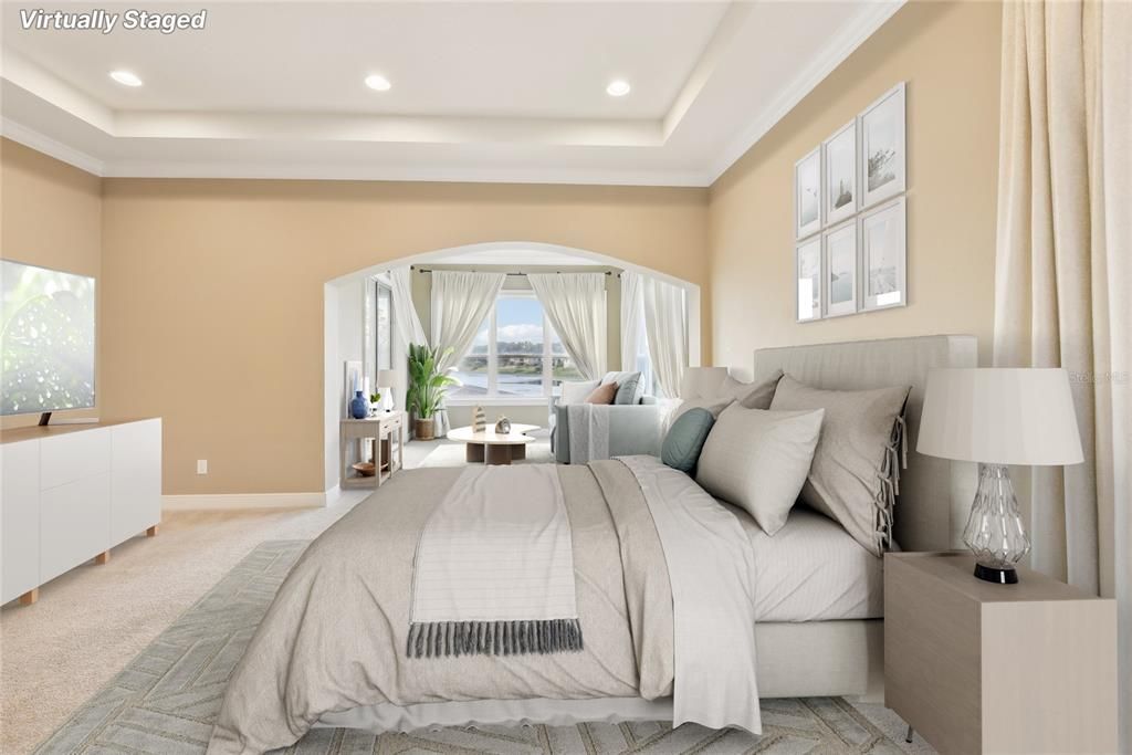 Bedroom, Interior, Recessed Lighting