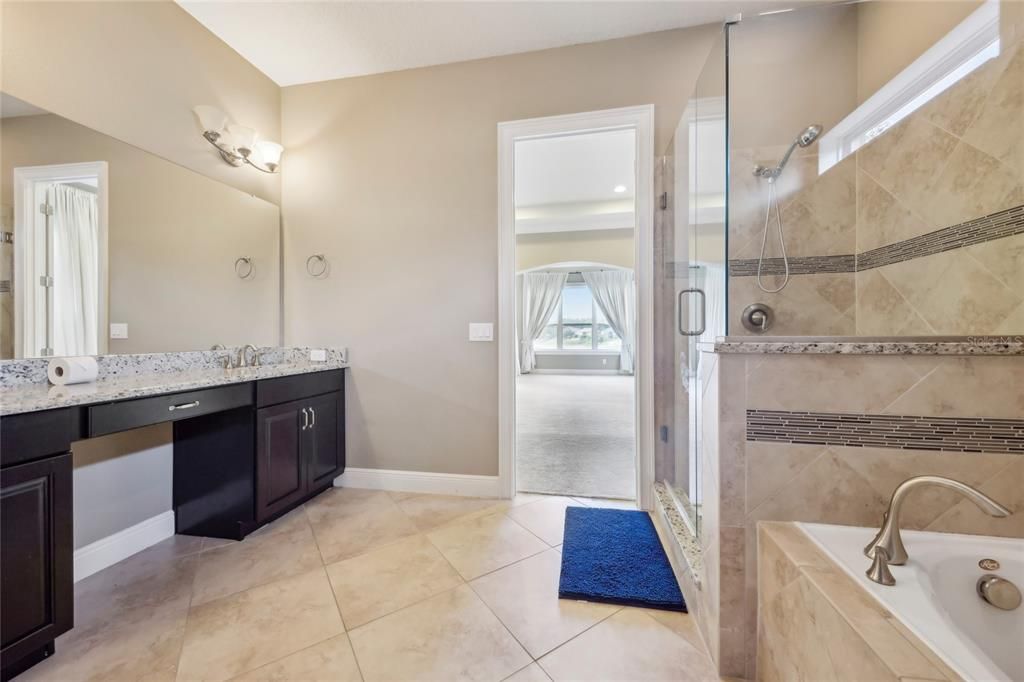 Bathroom, Dual Sink Vanities, Glass Shower, Interior