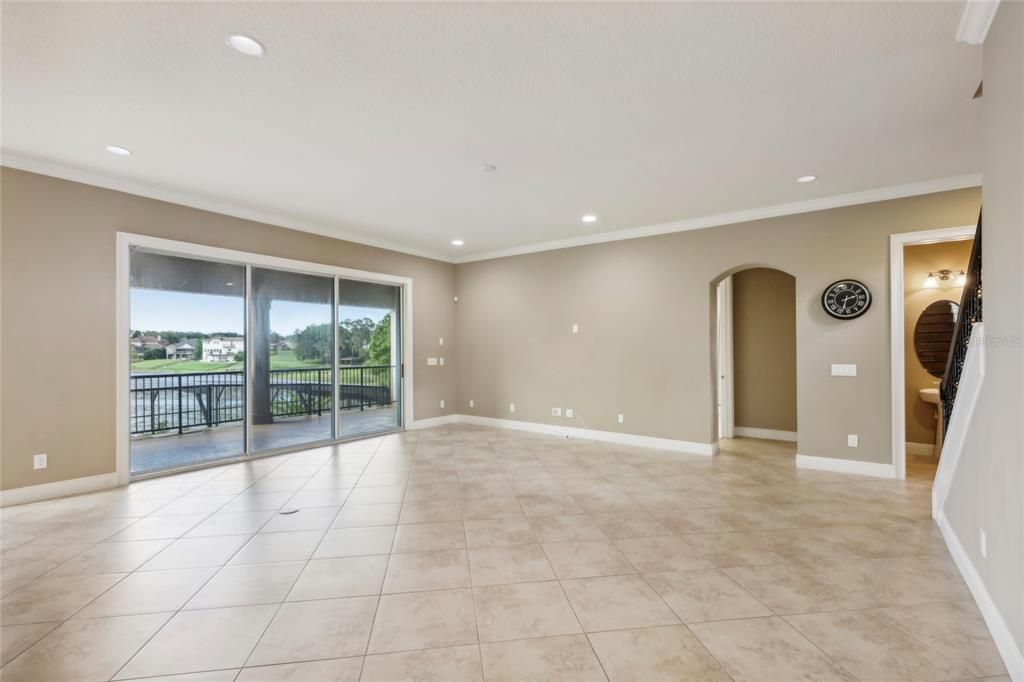 Empty room, Interior, Recessed Lighting