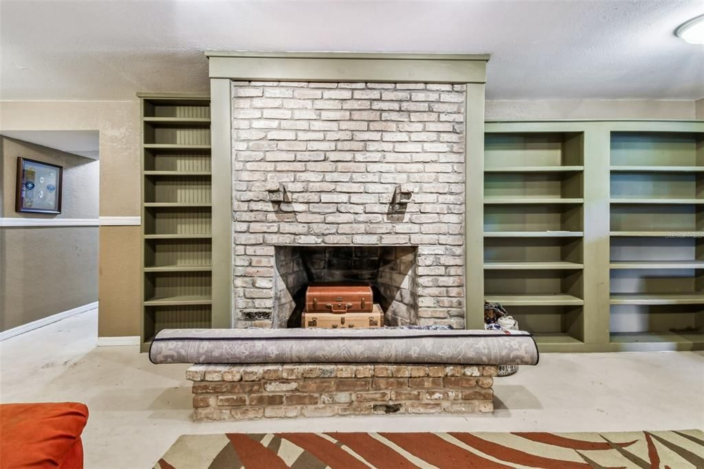 Fireplace, Interior, Stone Walls