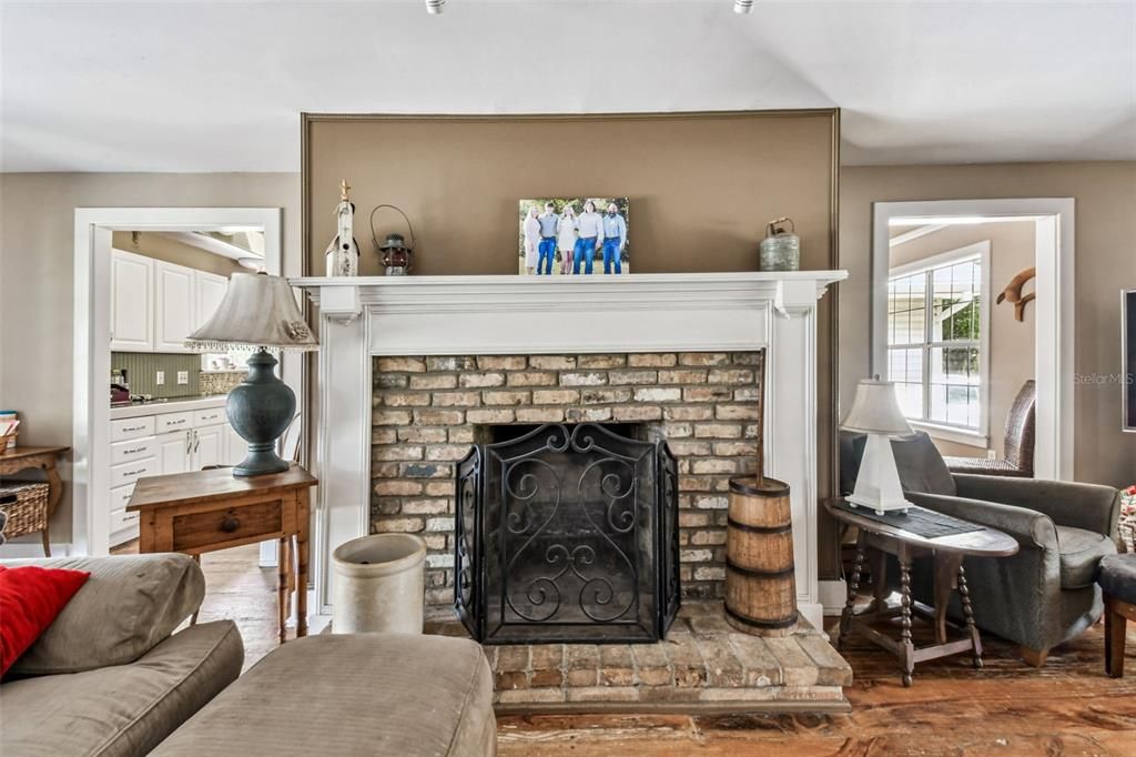 Fireplace, Interior, Wood Texture Flooring
