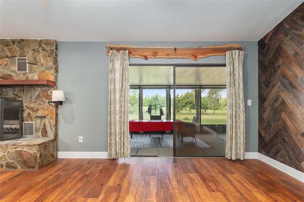 Fireplace, Interior, Wood Texture Flooring