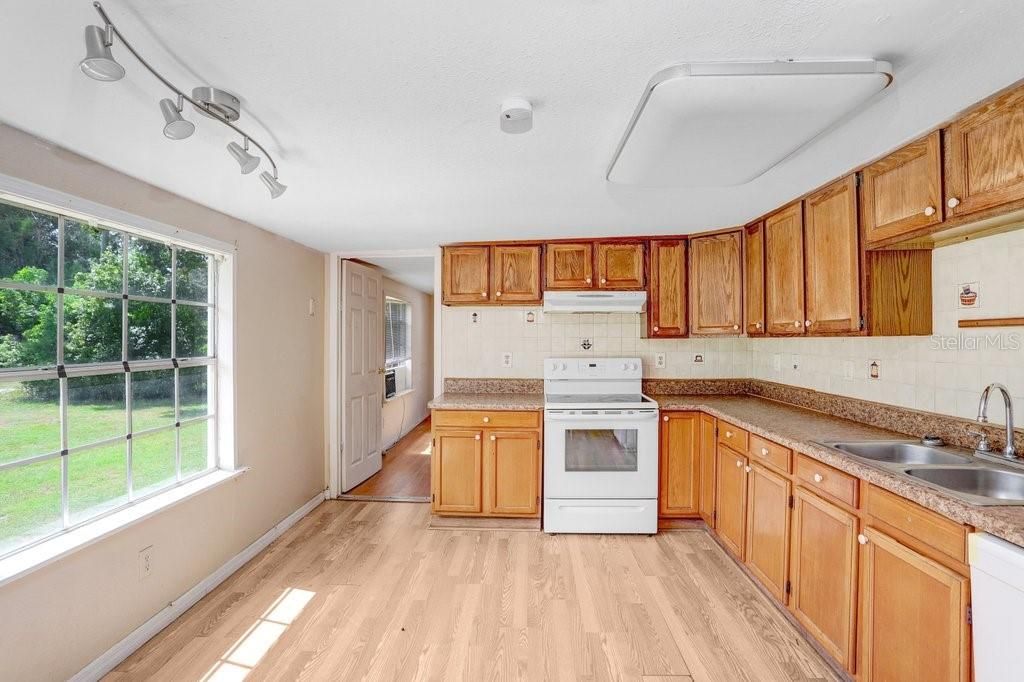 Interior, Kitchen, Wood Texture Flooring