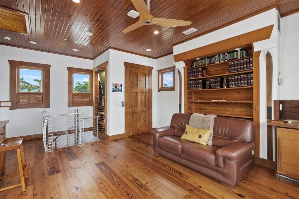 Interior, Recessed Lighting, Wooden Ceilings, Wood Texture Flooring