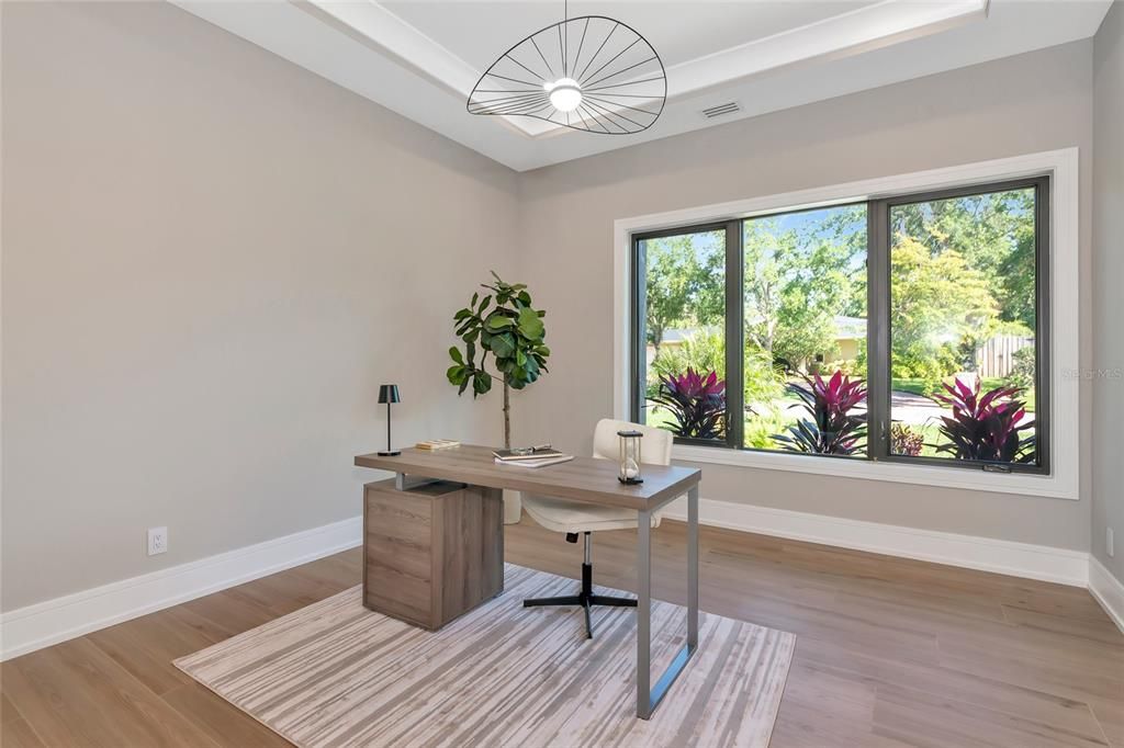 Home Office, Interior, Wood Texture Flooring