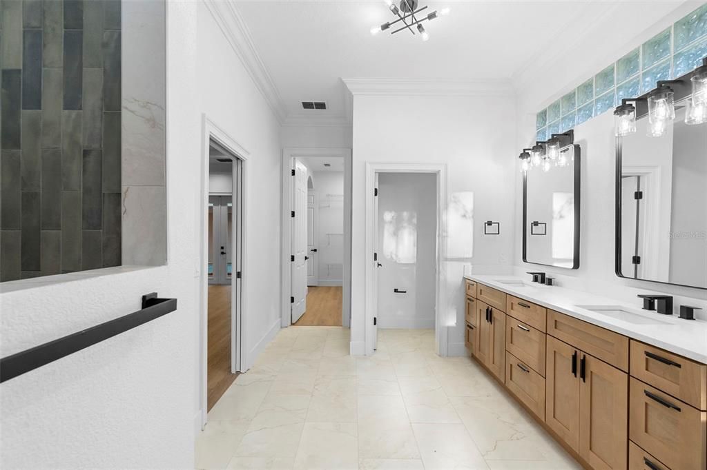 Bathroom, Dual Sink Vanities, Interior, Marble