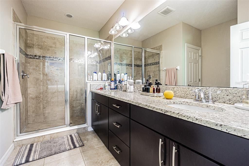 Bathroom, Dual Sink Vanities, Glass Shower, Interior