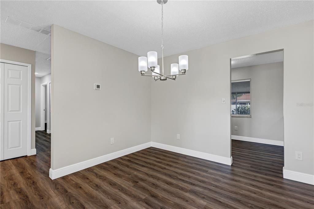 Chandelier, Empty room, Interior, Wood Texture Flooring