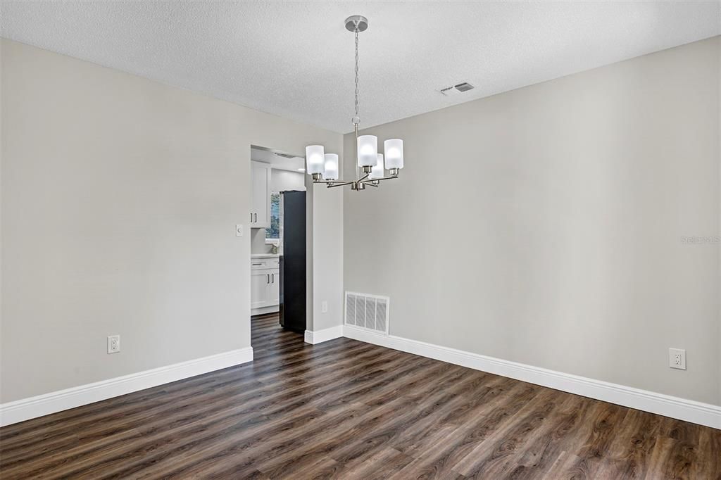 Chandelier, Empty room, Interior, Wood Texture Flooring