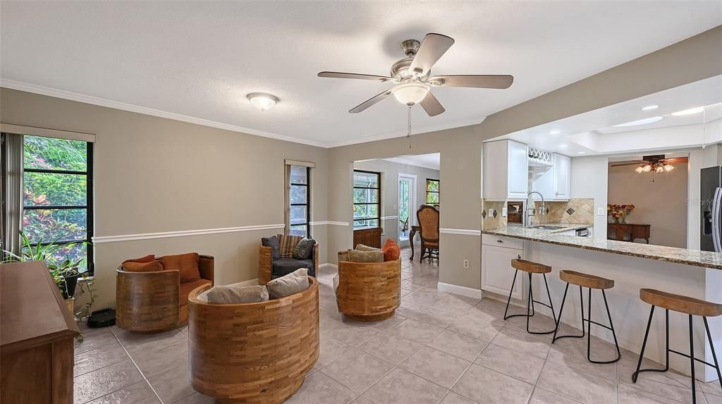 Interior, Kitchen, Living room, Recessed Lighting