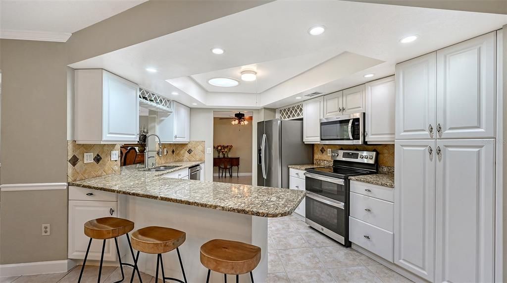 Interior, Kitchen, Recessed Lighting, Stainless Steel Appliances